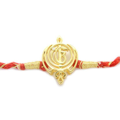 Khanda Sikh Silver Rakhi for Bhaiya-Bhabhi Convertible Pendant