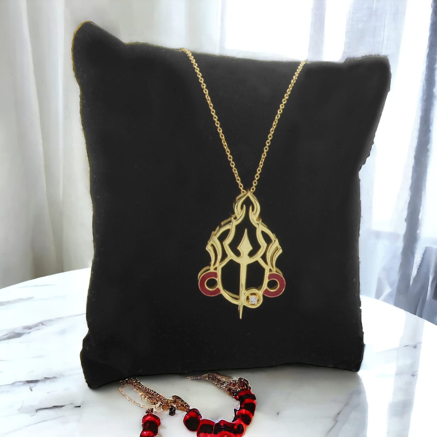 Devi Trident Pendant with Chain