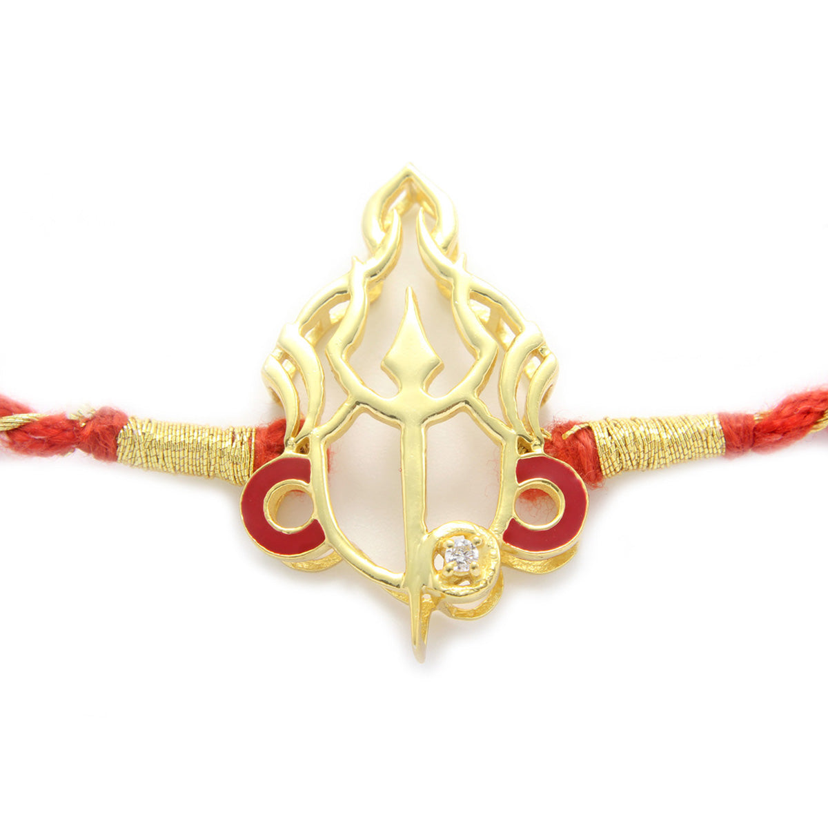 Shivalinga Yantra Silver Rakhi for Bhaiya-Bhabhi Convertible Pendant