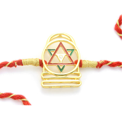 Shivalinga Yantra Silver Rakhi for Bhaiya-Bhabhi Convertible Pendant