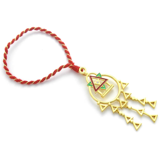 925 Sterling Silver 24kt Gold Plated Shivaling Yantra Lumba Rakhi for Bhabhi