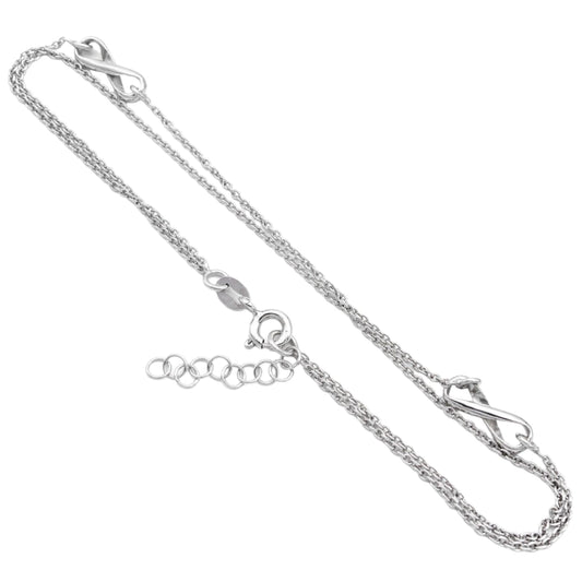 Silver Chain Type Anklet (Single)