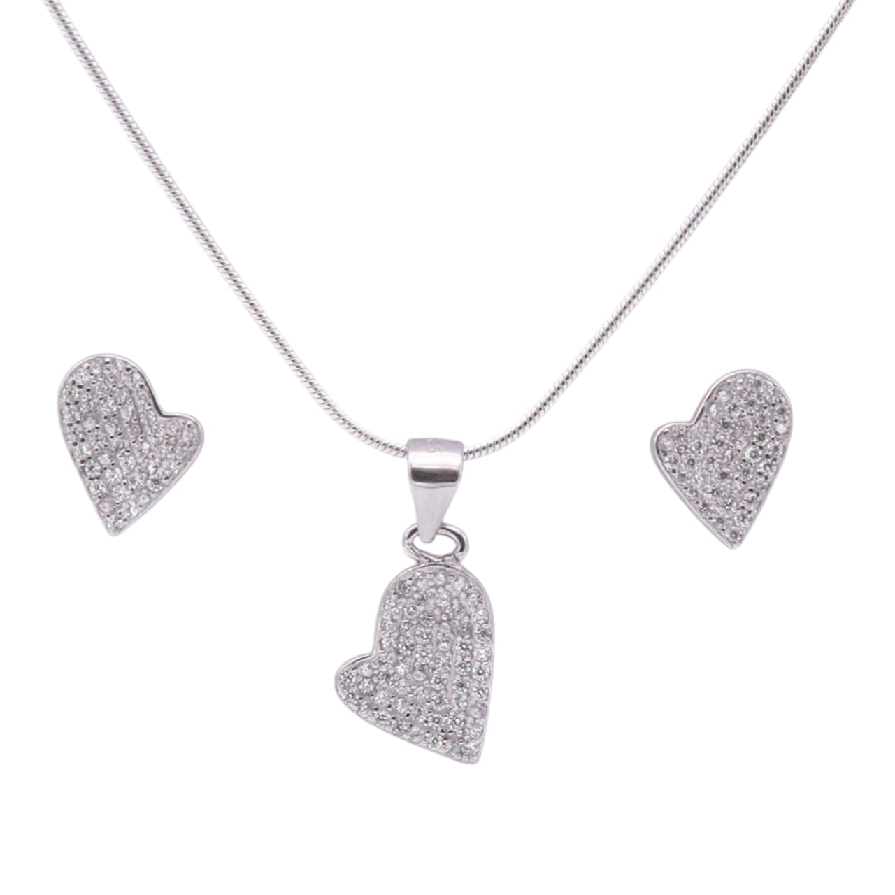 Heart Shape Pendant Set with Chain