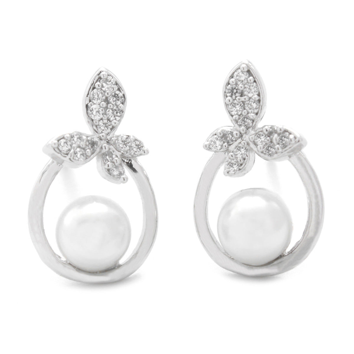 925 Sterling Silver Fruit Shape Pearl Earring For Girls And Women