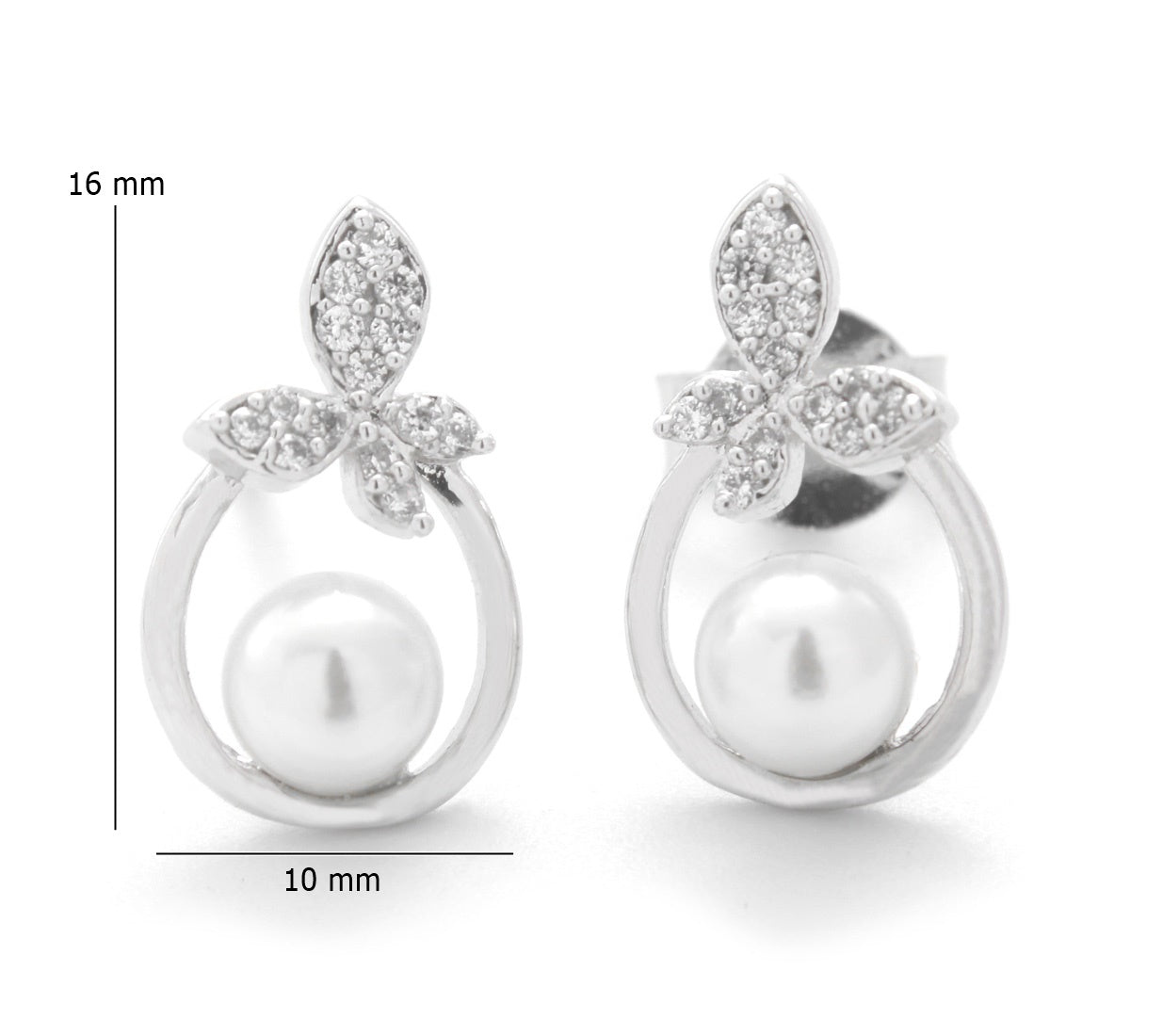 925 Sterling Silver Fruit Shape Pearl Earring For Girls And Women