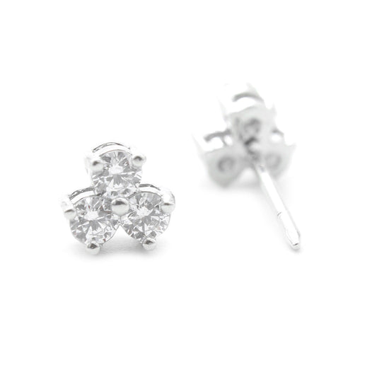 925 Sterling Silver Swarovski Stone Stud Earring For Girls And Women