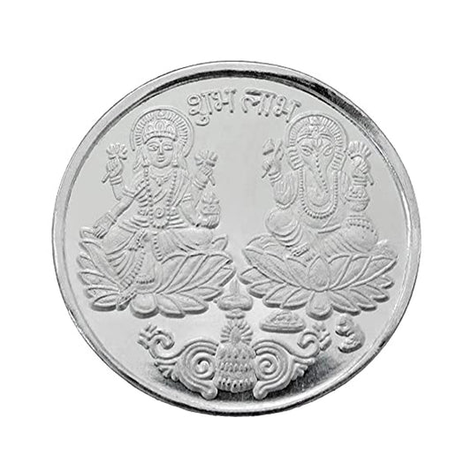 999 Silver Laxmi Ganesha XL Coin For Diwali And Dhanteras