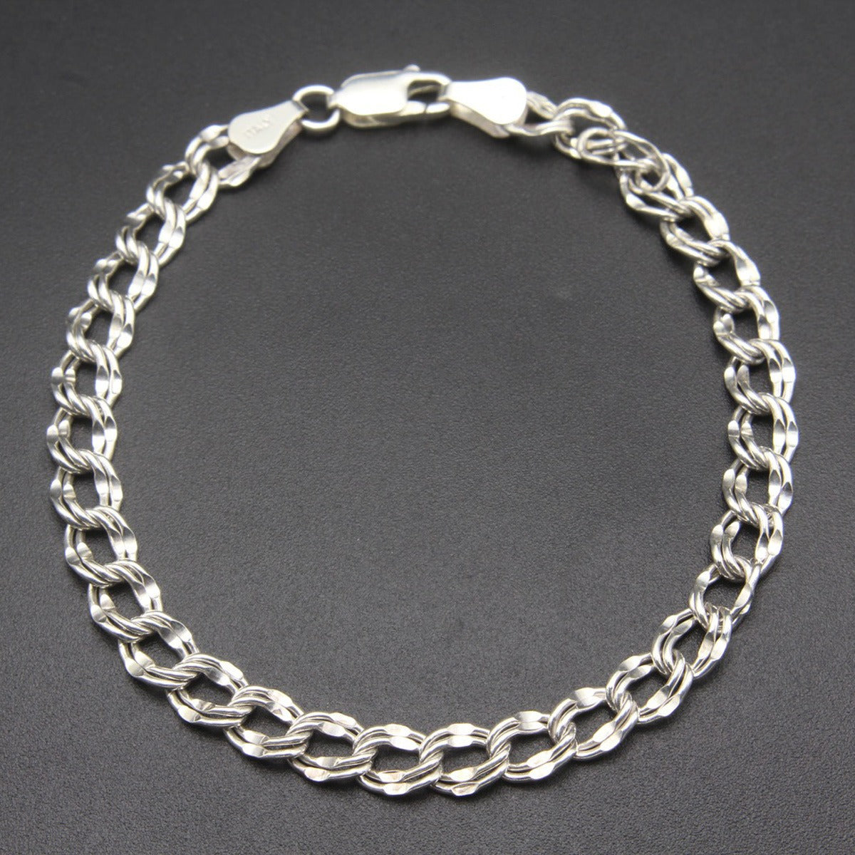 Italian versatile 925 sterling silver newest double chain