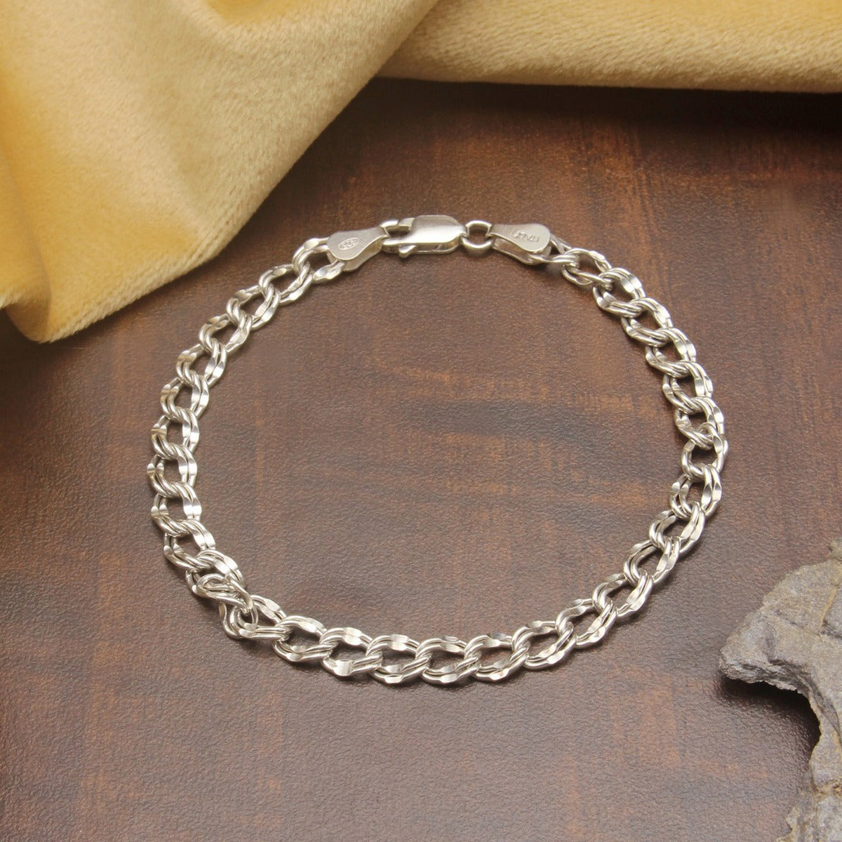 Italian versatile 925 sterling silver newest double chain