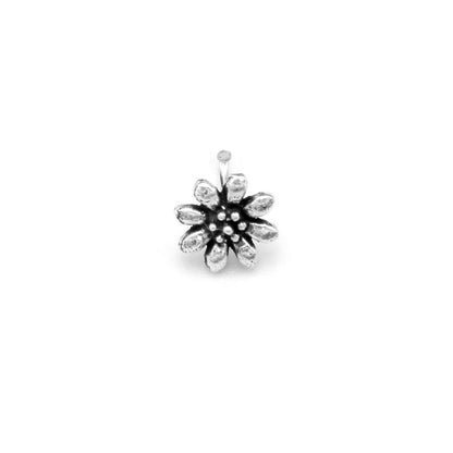 Silver Flower Nose Pin