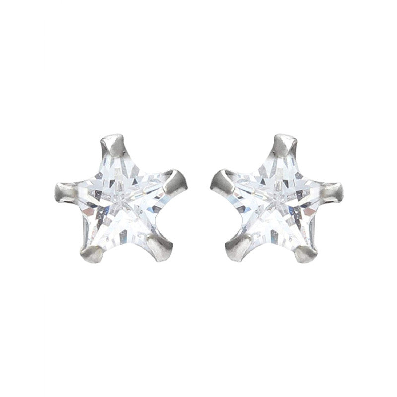925 Sterling Silver Star Shape Earring Stud For Girls And Women