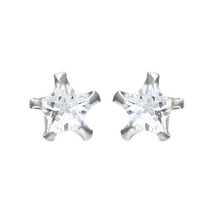 925 Sterling Silver Star Shape Earring Stud For Girls And Women