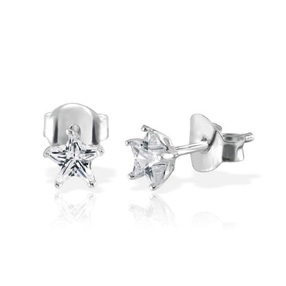 925 Sterling Silver Star Shape Earring Stud For Girls And Women