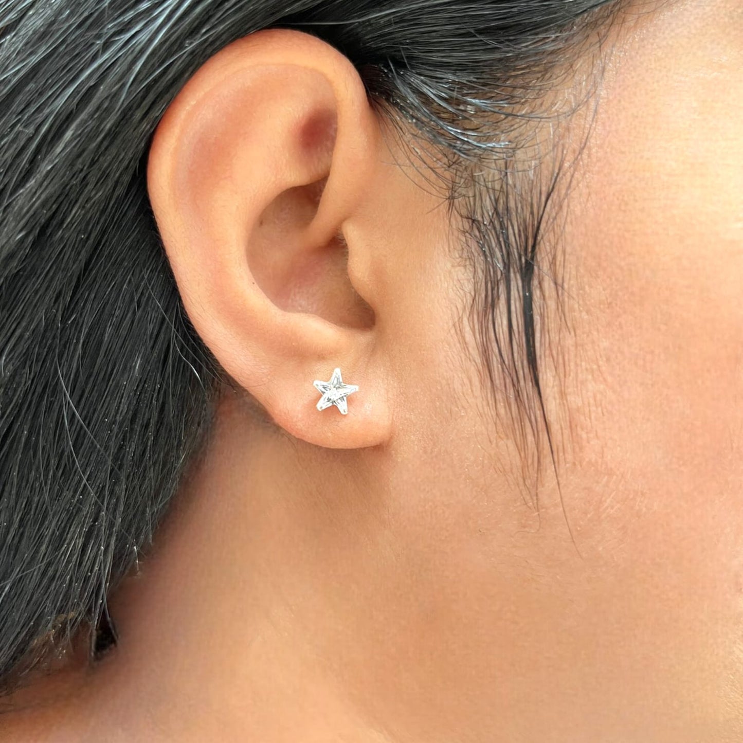 925 Sterling Silver Star Shape Earring Stud For Girls And Women