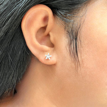 925 Sterling Silver Star Shape Earring Stud For Girls And Women