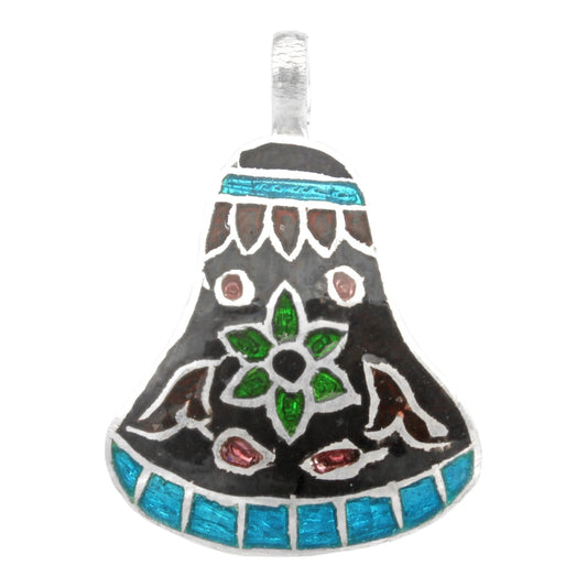 925 Sterling Silver Bell Design Enamel Pendant For Girls and Women