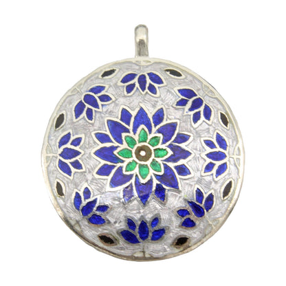 925 Sterling Silver Leaf Design Enamel Pendant For Girls and Women