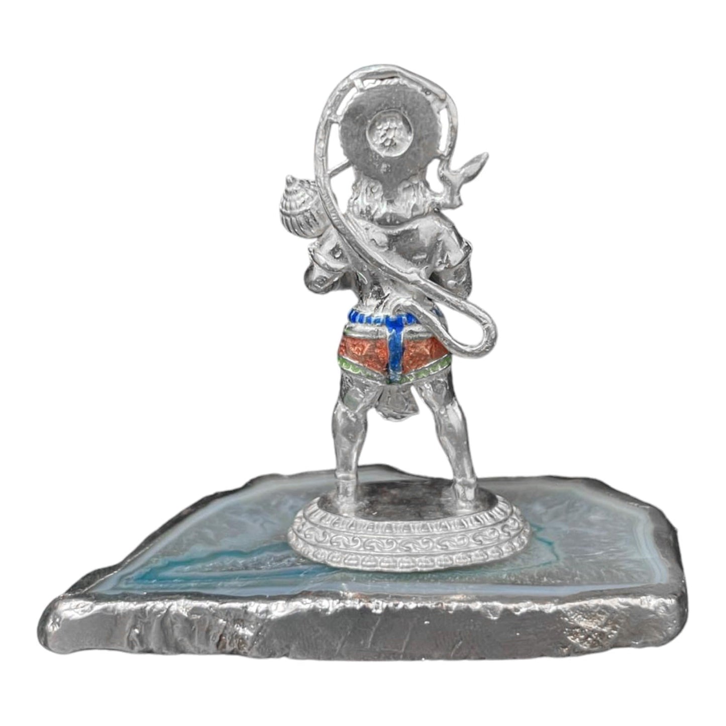 925 Sterling Silver Enamel Lord Hanuman Ji Idol