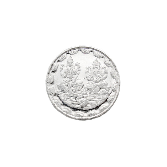 999 Silver Laxmi Ganesha Coin For Diwali And Dhanteras