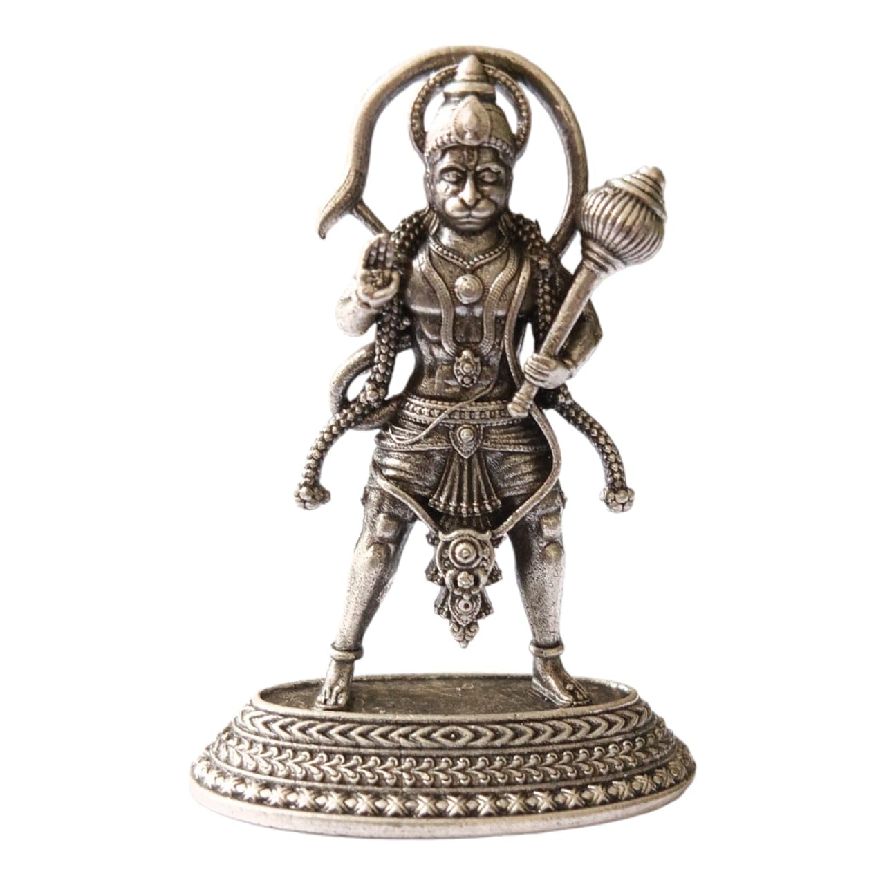 925 Sterling Silver Oxidised Hanuman Ji Idol