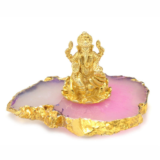 925 Sterling Silver Gold Plated Lord Ganesha Idol