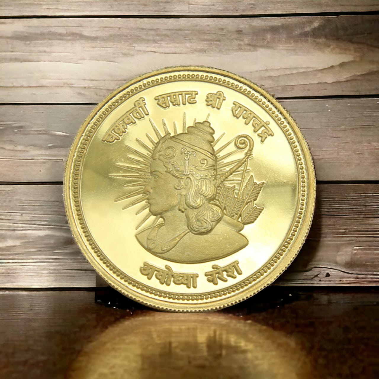 999 Silver Ram Chandra Silver Gold Plated Coin For Diwali And Dhanteras