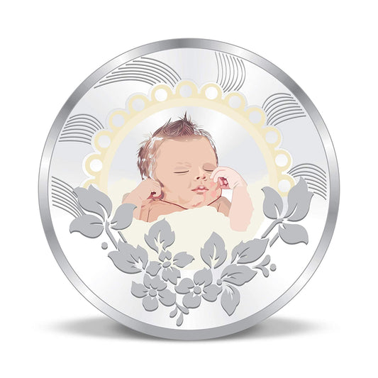 999 Silver Printed Silver Coin For New Born Baby For Baby Shower And Baby Ceremony