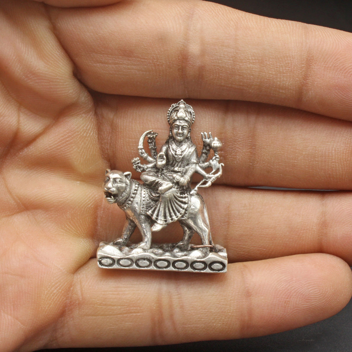 925 Sterling Silver Ma Durga Idol