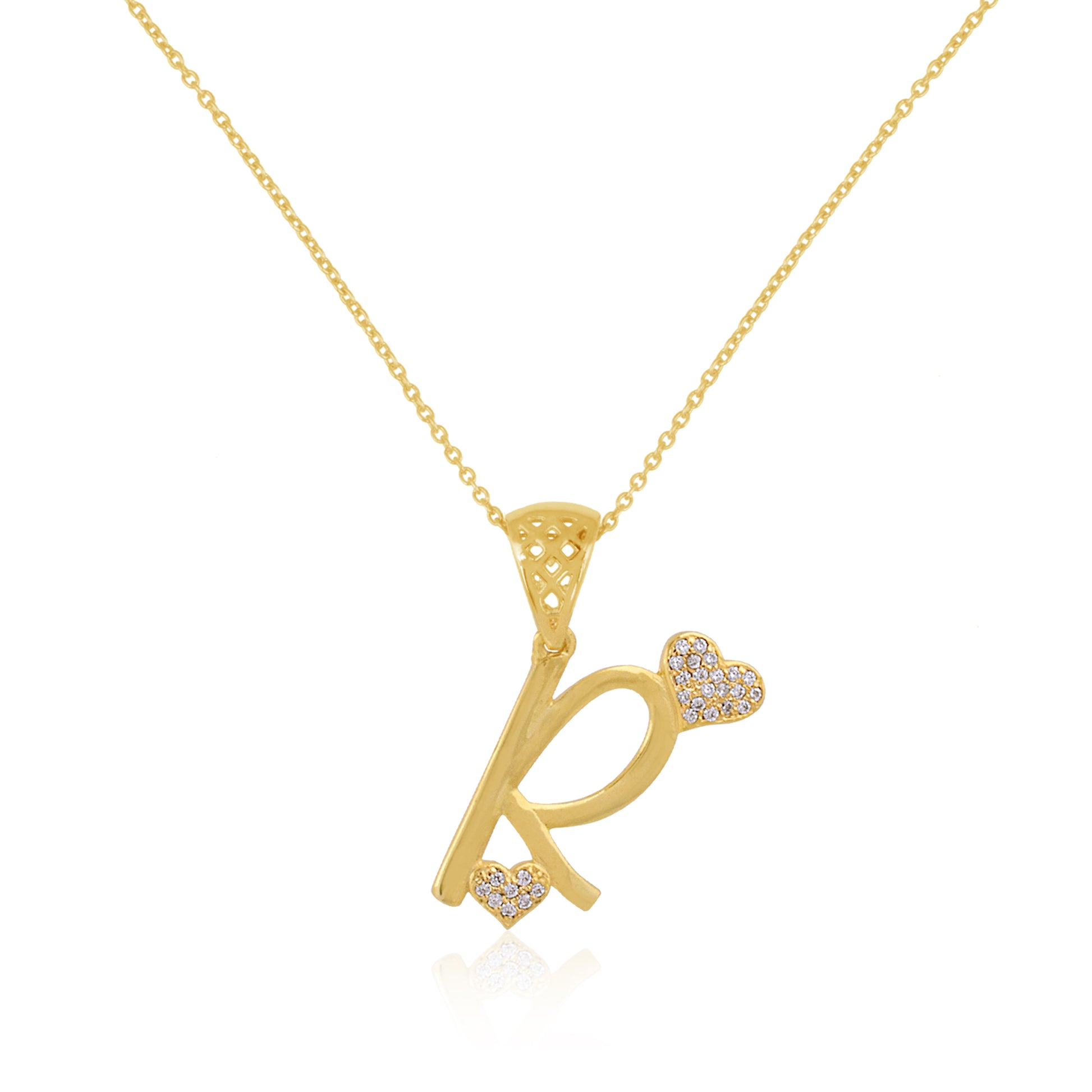 925 Sterling Silver R Alphabet Pendant For Girls And Women