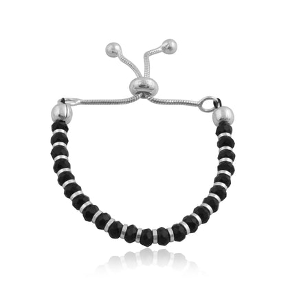 925 Sterling Silver Beads And Black Crystal Nazariya For Girls and Women
