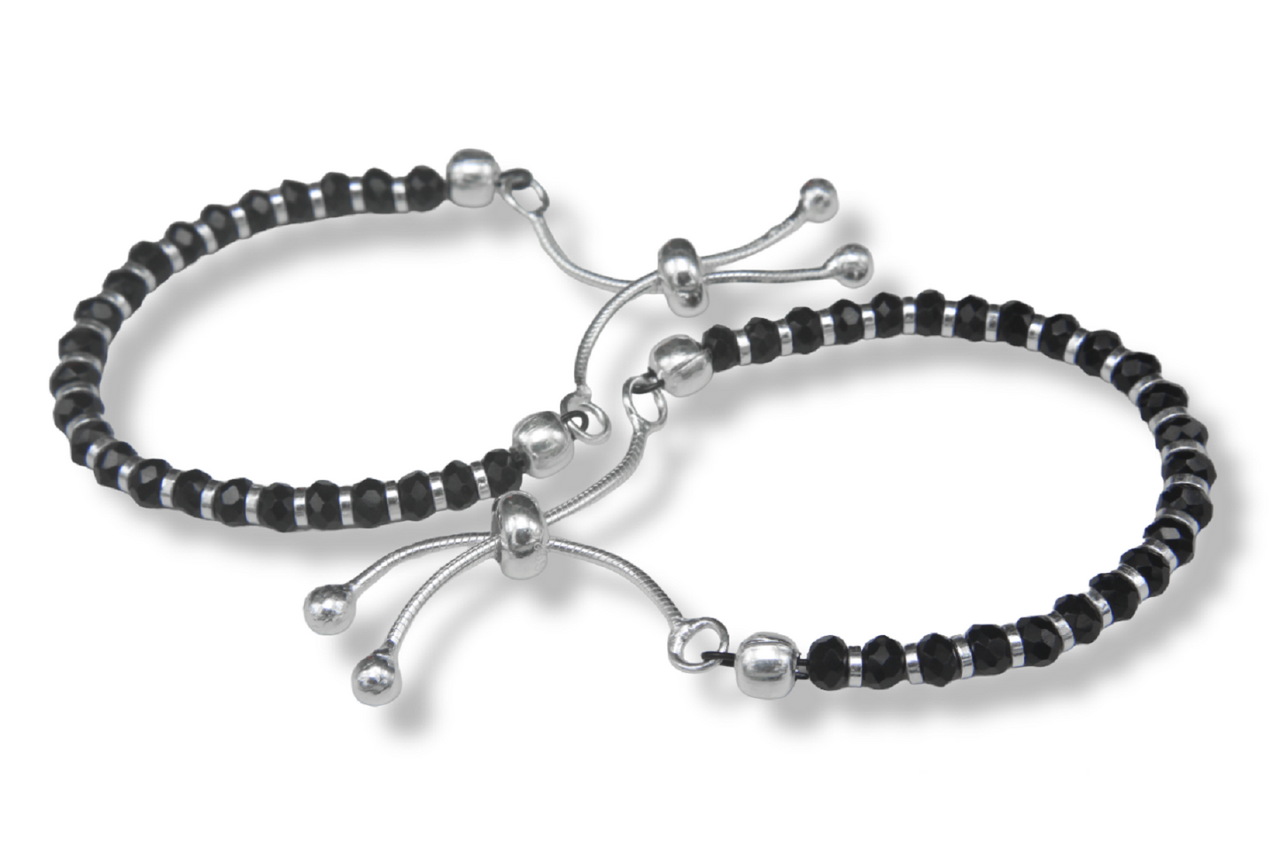 925 Sterling Silver Beads And Black Crystal Nazariya For Girls and Women