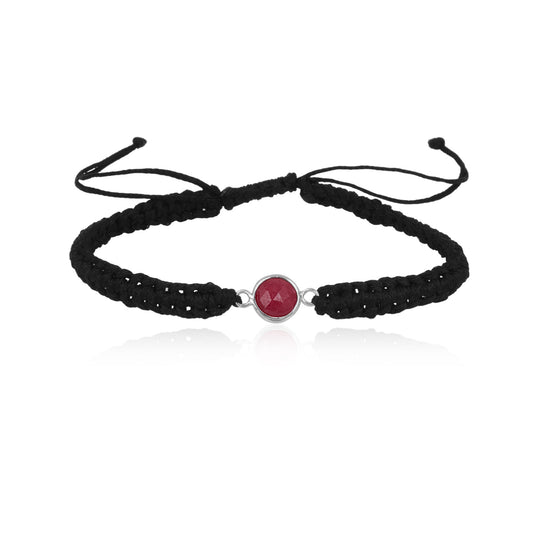 925 Sterling Semi Precious Ruby Bracelet