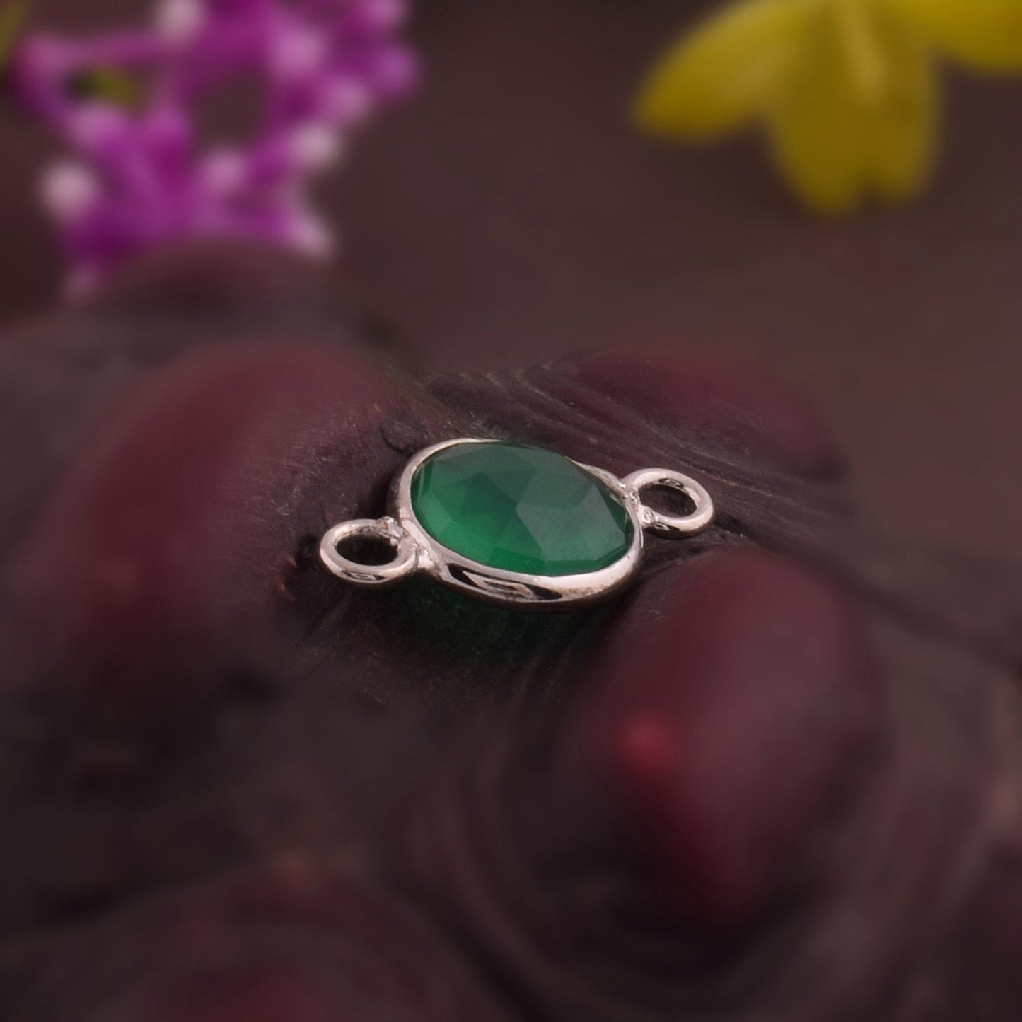 925 Sterling Semi Precious Emerald Birth Stone Bracelet