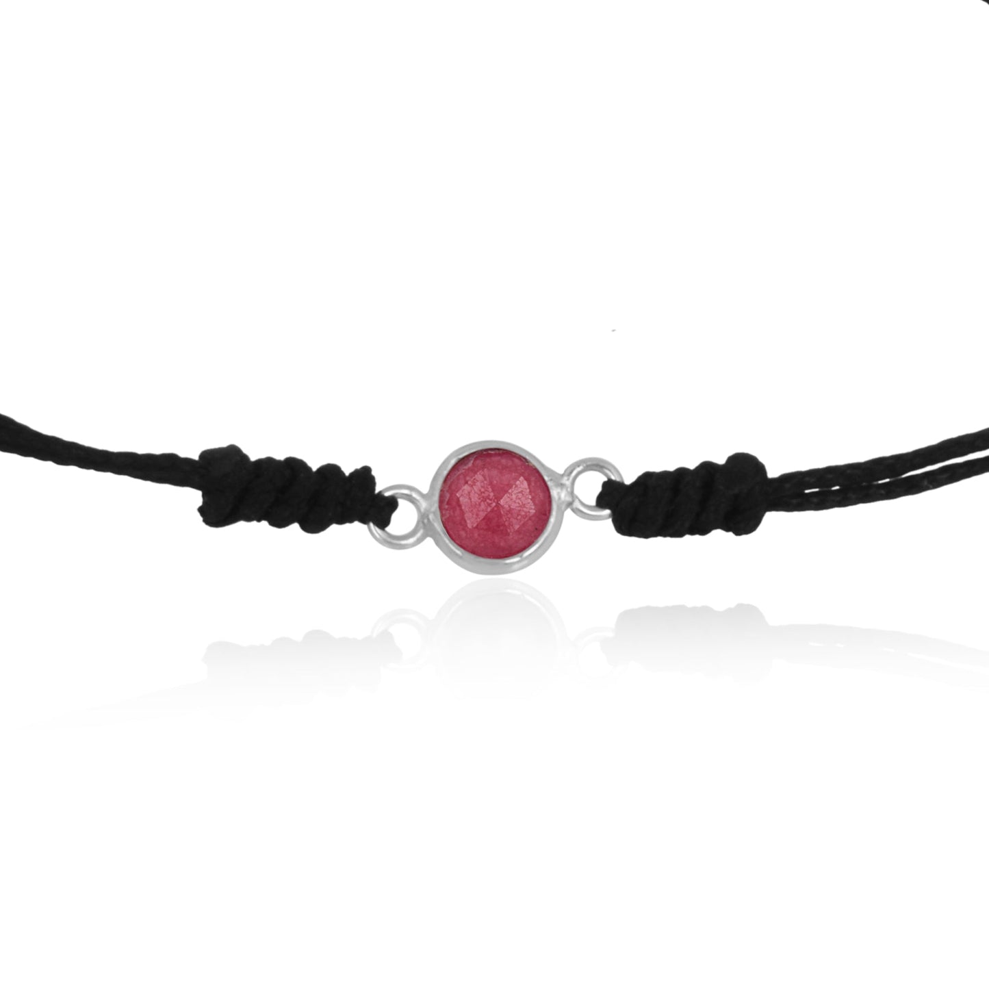 925 Sterling Silver Semi Precious Ruby Bracelet For Girls and Women