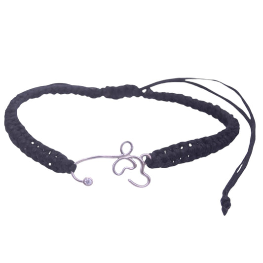 Ek Onkar Bracelet In Black Thread