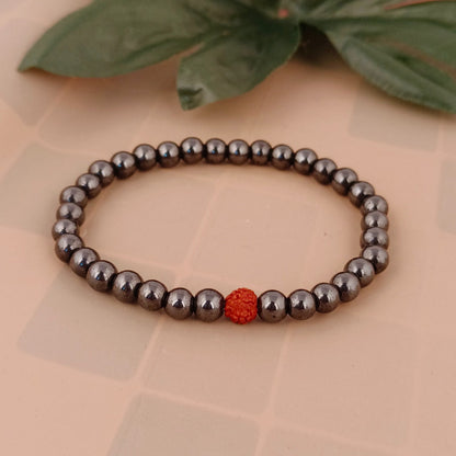 Hematite Rudraksh Bracelet