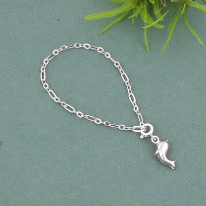 925 Sterling Silver Dolphin Shape Watch Charm For Women And Girls