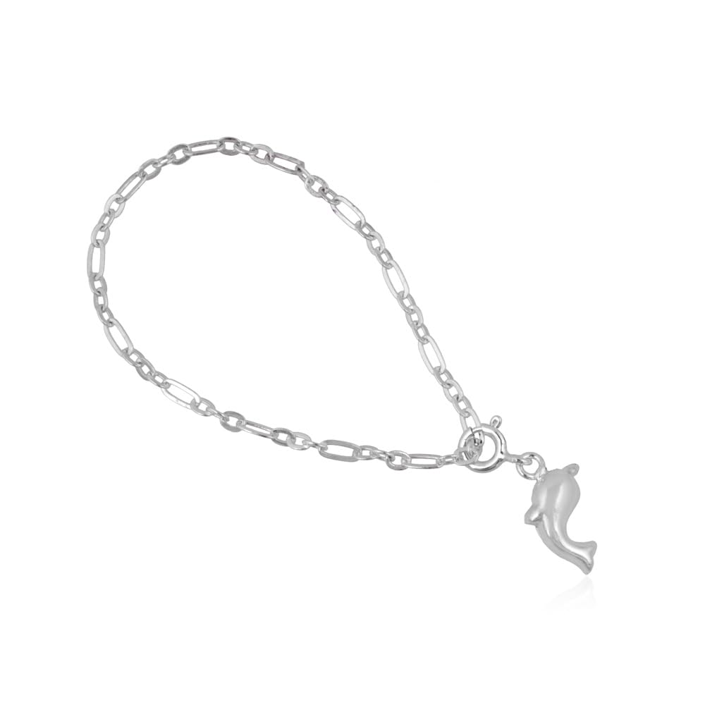 925 Sterling Silver Dolphin Shape Watch Charm For Women And Girls