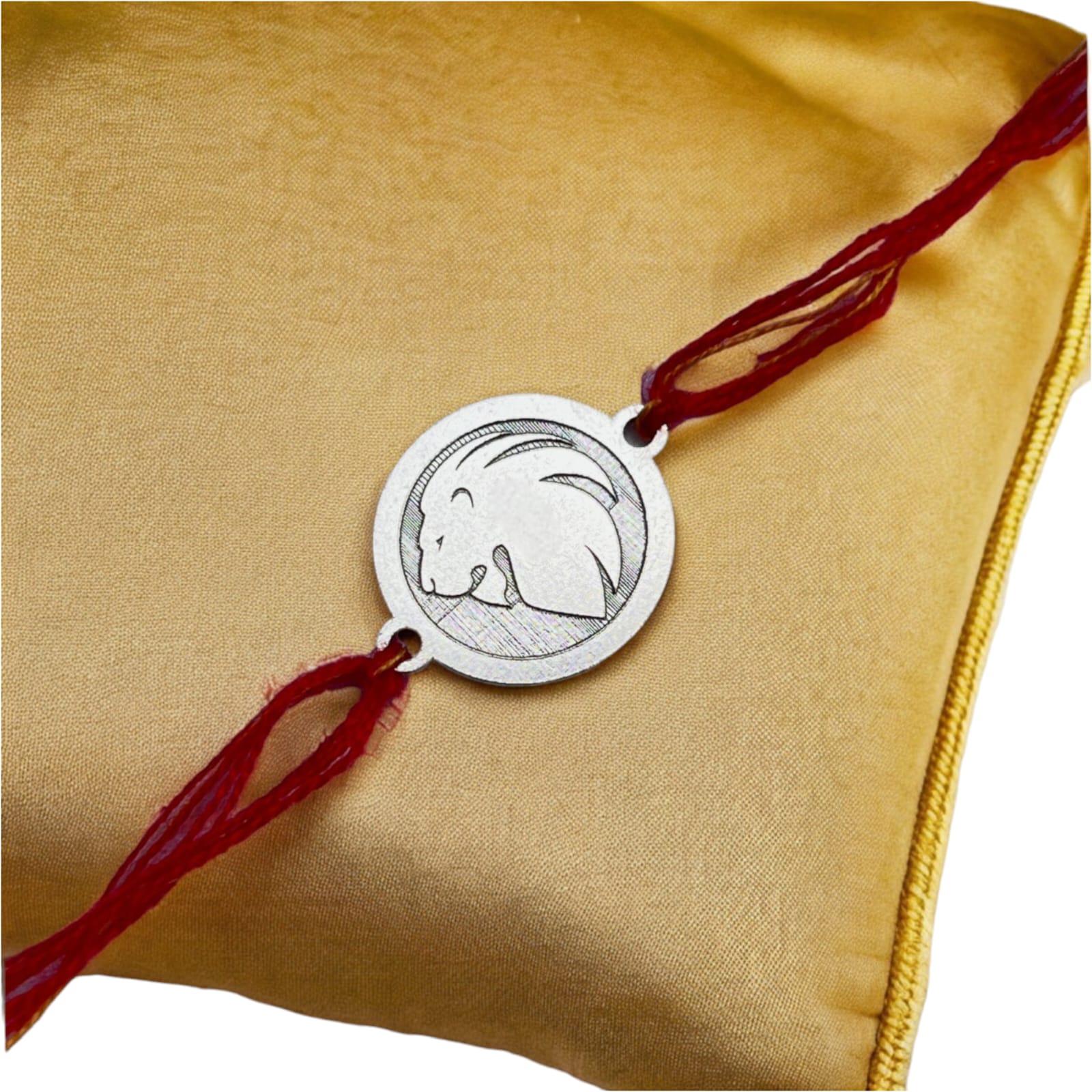 925 Sterling Silver Silver Laser Cut Lion Rakhi For Brother