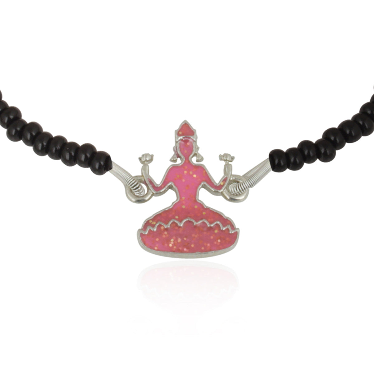 925 Sterling Silver Red Laxmi Ji Nazariya For Kids