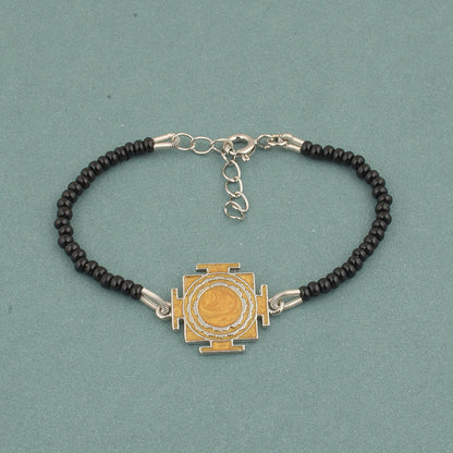 925 Sterling Silver Yellow Laxmi Yantra Nazariya For Kids