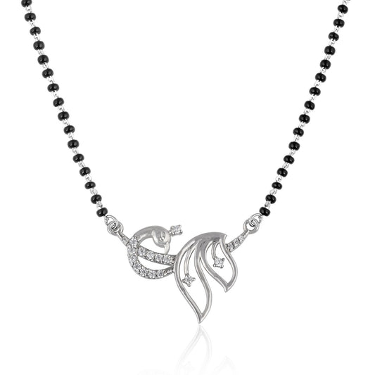 925 Sterling Silver Pecock Mangalsutra For Women