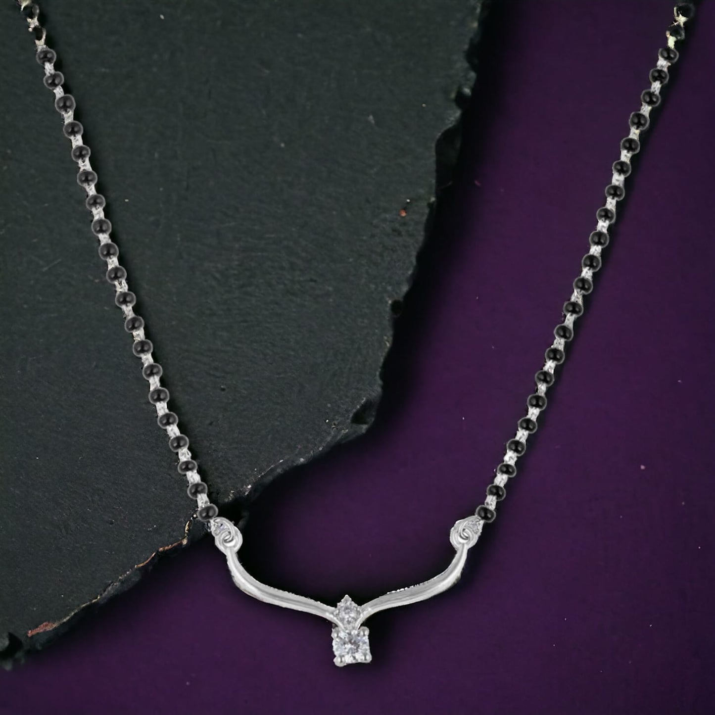 925 Sterling Silver Drop Mangalsutra Mangalsutra For Women