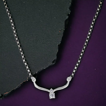 925 Sterling Silver Drop Mangalsutra Mangalsutra For Women