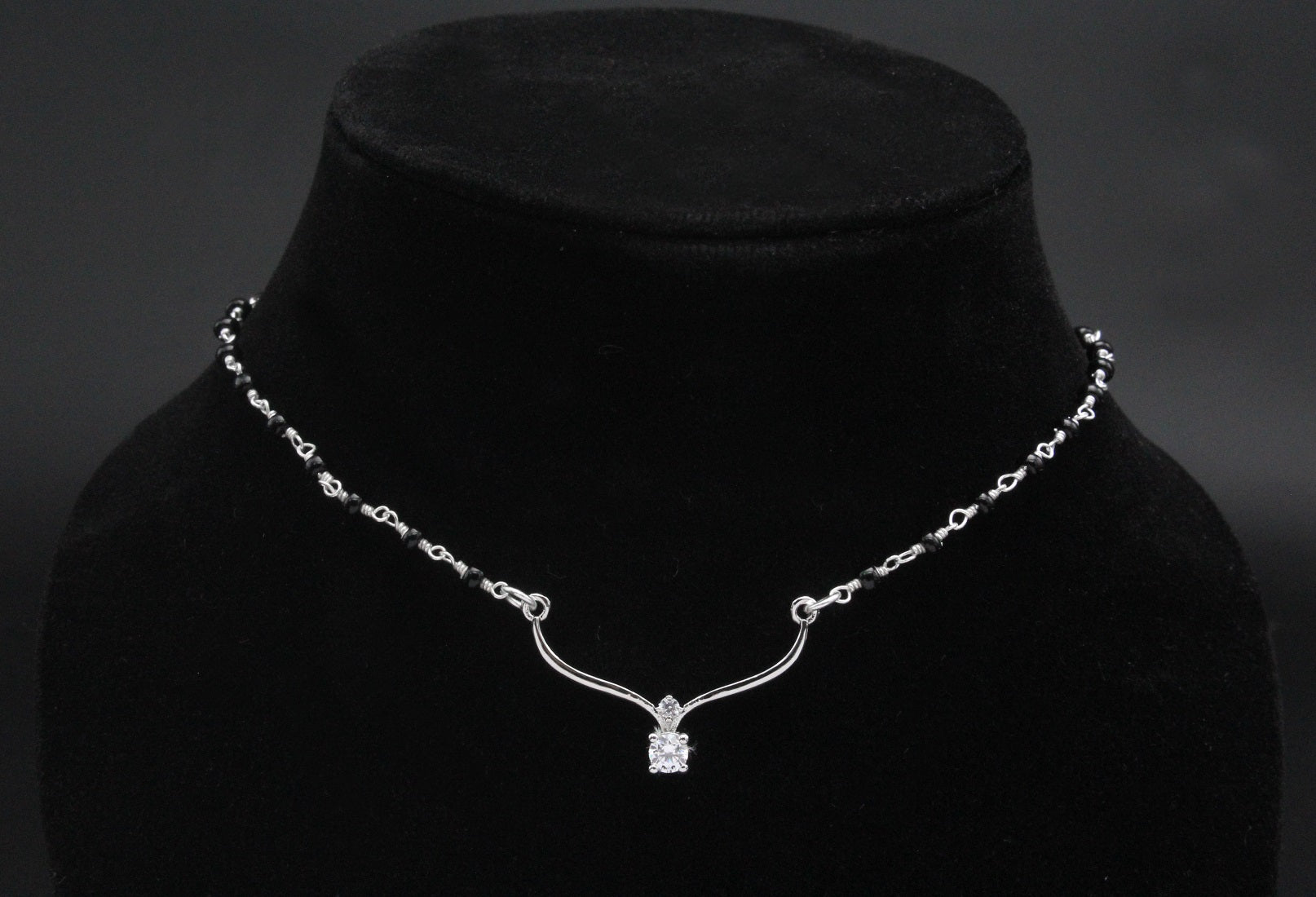 925 Sterling Silver Drop Mangalsutra Mangalsutra For Women