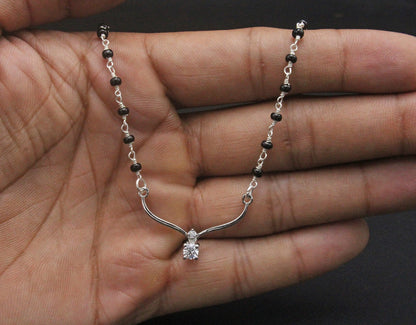 925 Sterling Silver Drop Mangalsutra Mangalsutra For Women