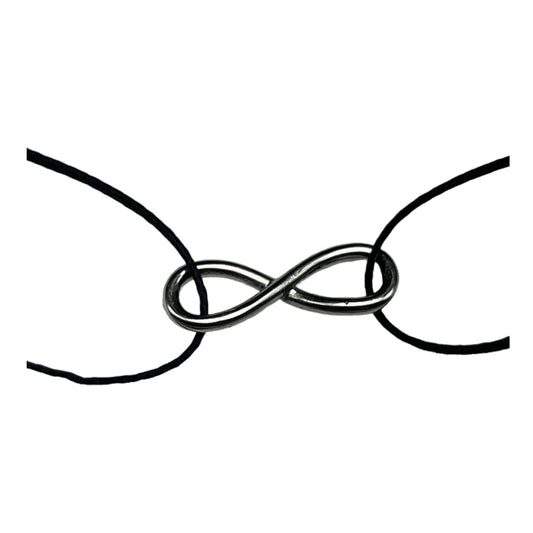 Infinity Sign In Black Thread Anklet (Single)