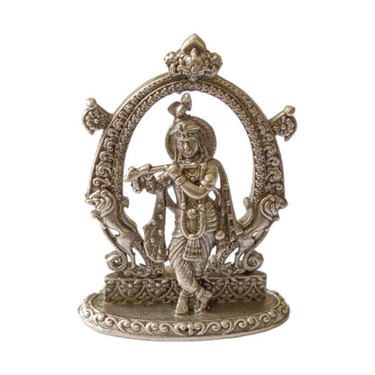 925 Sterling Silver Oxidised Krishna Ji Idol