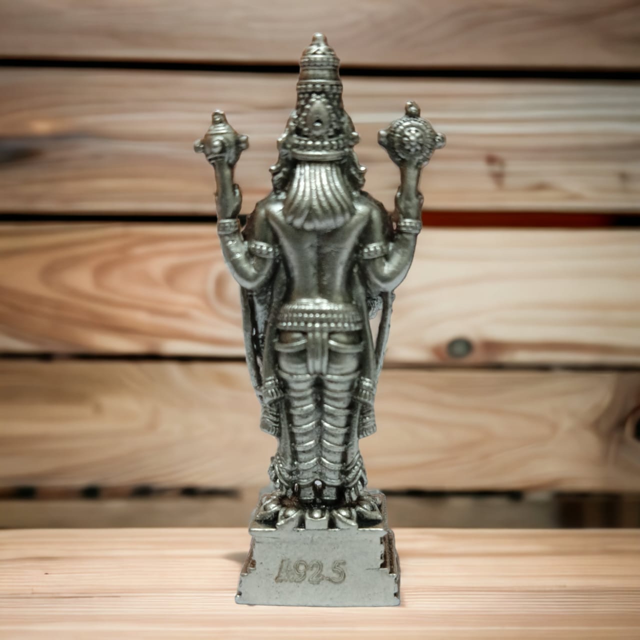 925 Sterling Silver Oxidised Vishnu Bhagwan Idol