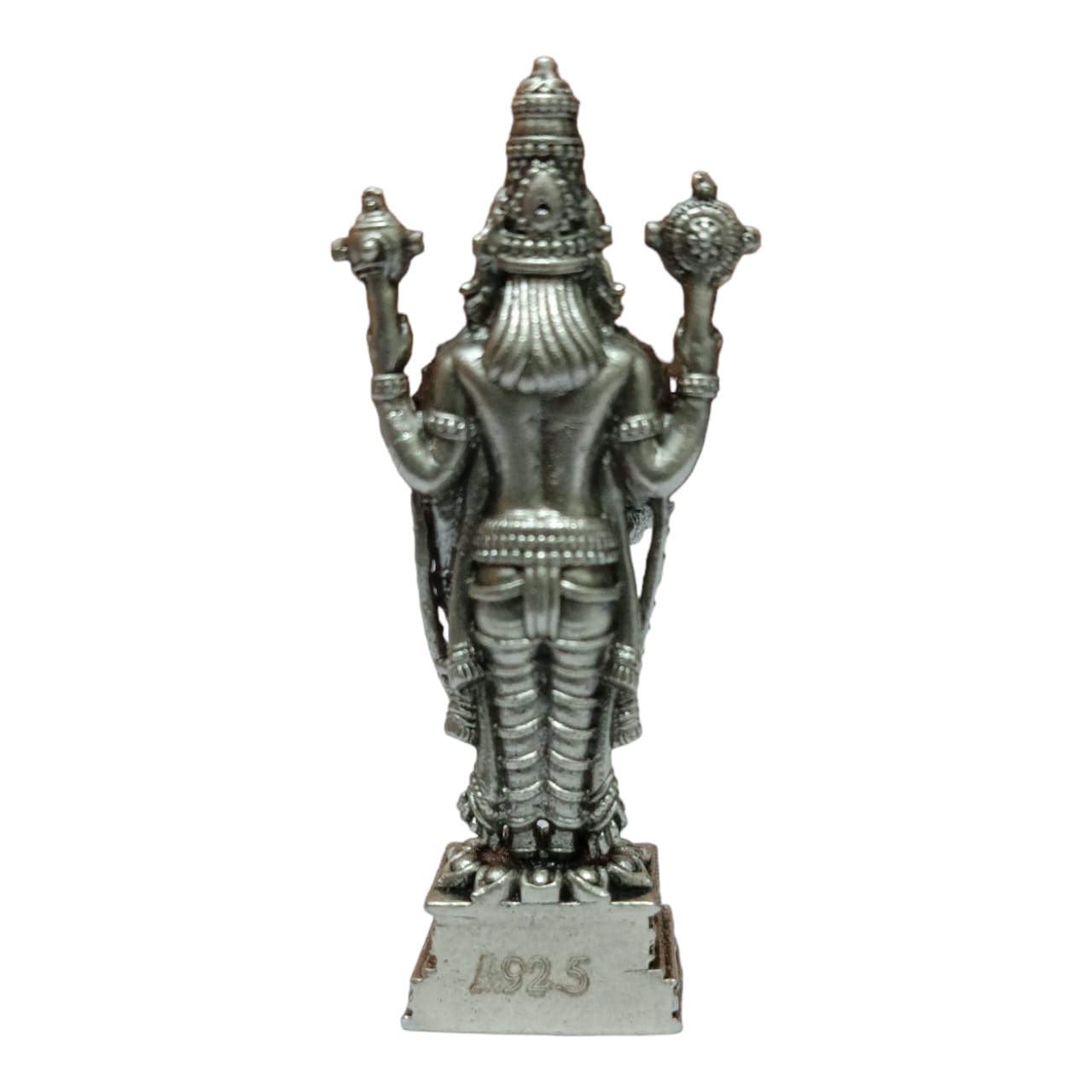 925 Sterling Silver Oxidised Vishnu Bhagwan Idol